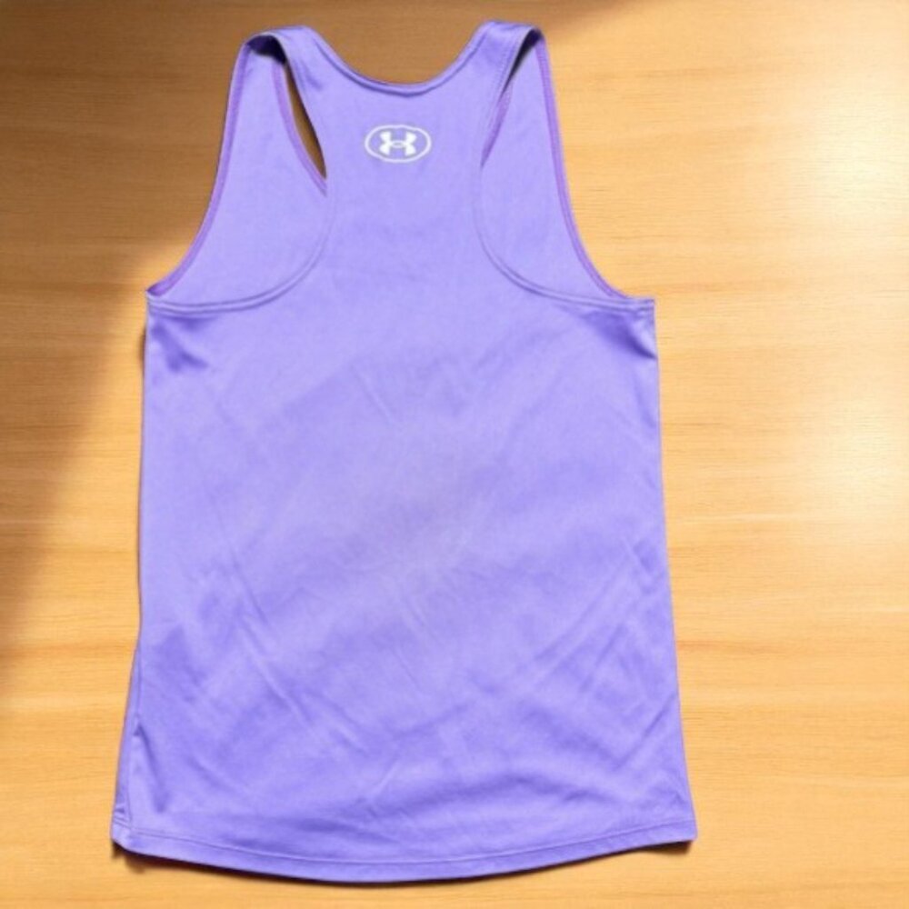 Under Armour Youth HeatGear Tank Top Purple - Picture 4 of 4